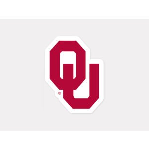 NCAA University of Oklahoma 48910012 Perfect Cut Color Decal, 4" x 4", Black