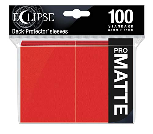 Ultra Pro E-15616 Eclipse Standard Matte Sleeves 100 Pack-Apple Red