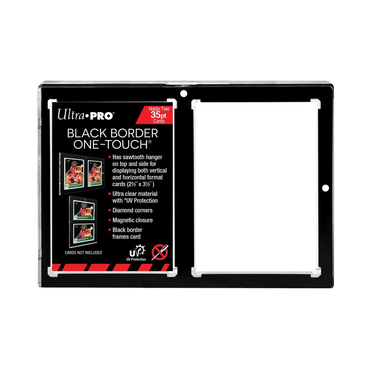 Ultra Pro 35PT 2-Card Black Border UV ONE-Touch Magnetic Holder