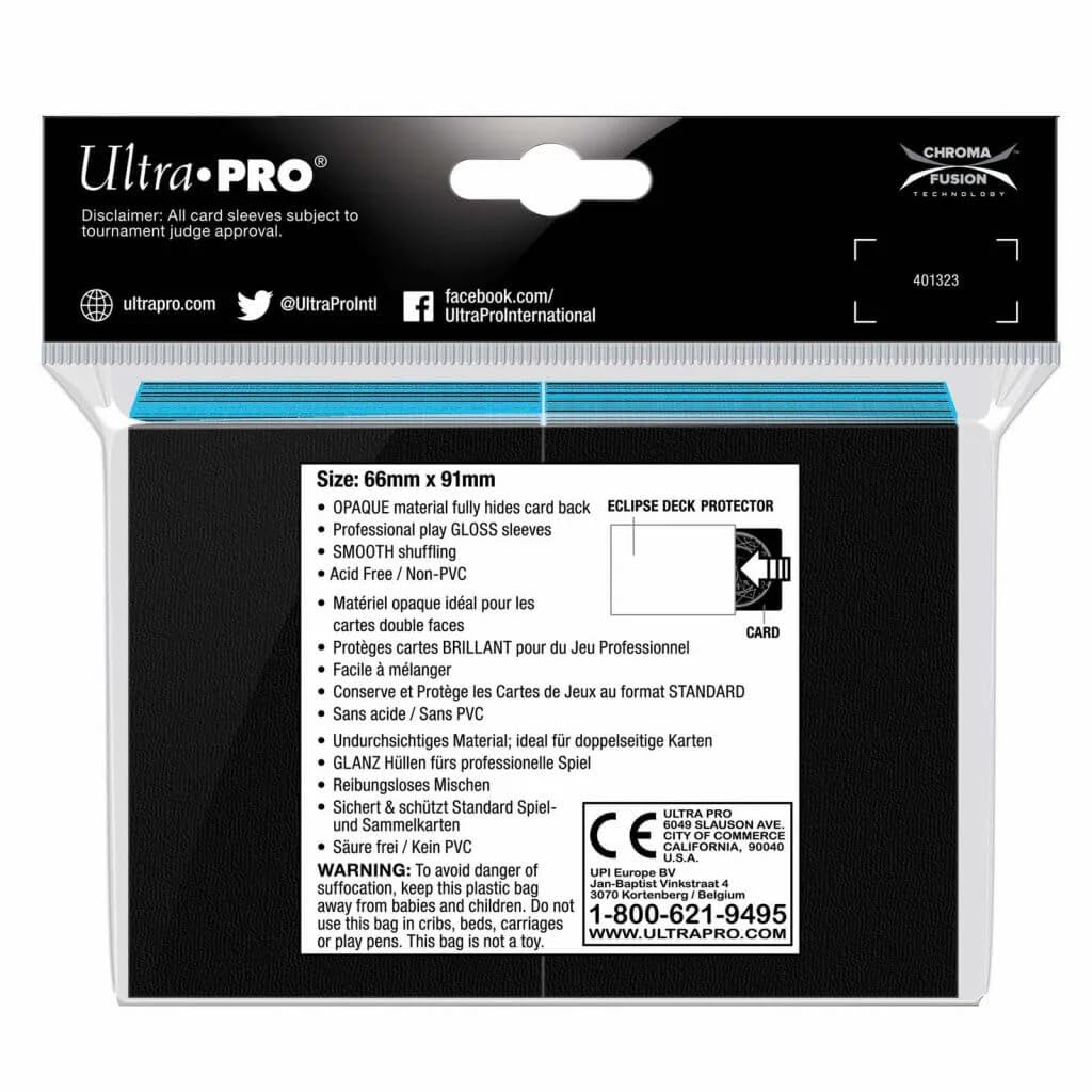 Ultra Pro E-15604 Eclipse Gloss Standard Sleeves (100 Pack) -Apple Red