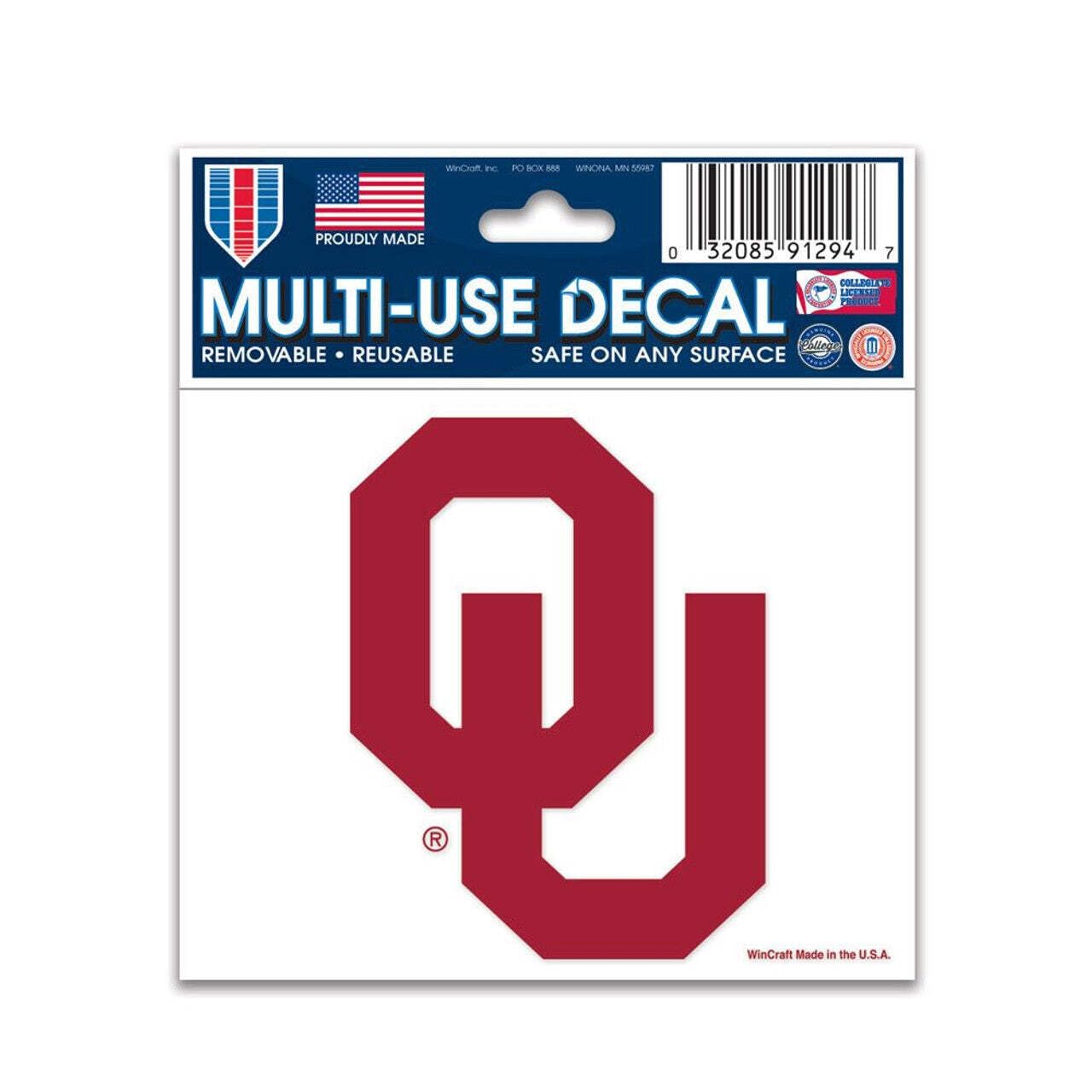 Oklahoma Sooners Decal 3x4