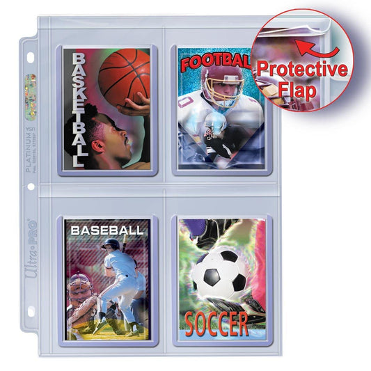 Toploader 4-Pocket Secure Binder Pages (100-Count)