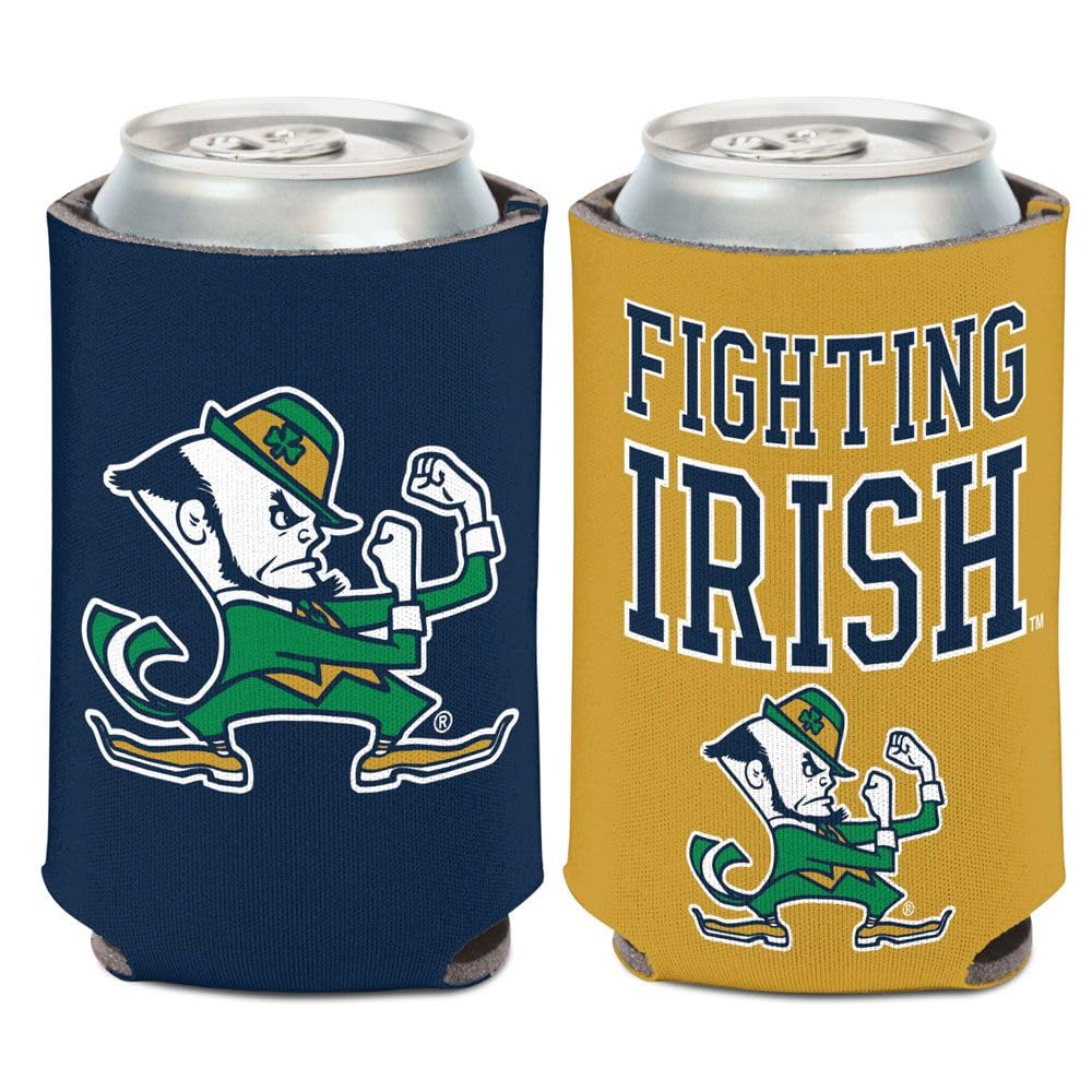Notre Dame Fighting Irish Text Can Cooler