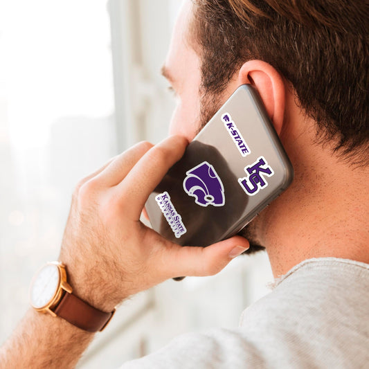 FANMATS 61168 NCAA - Kansas State Wildcats 12 Count Mini Decal Sticker Pack 5 x 6.25 in.- Great Gift for Sports Fans - Works On Hard Surfaces - for Homes, Cars, Trucks, SUVs.