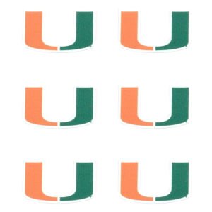 Wincraft NCAA Miami Hurricanes Face Tattoos, Team Colors, One Size
