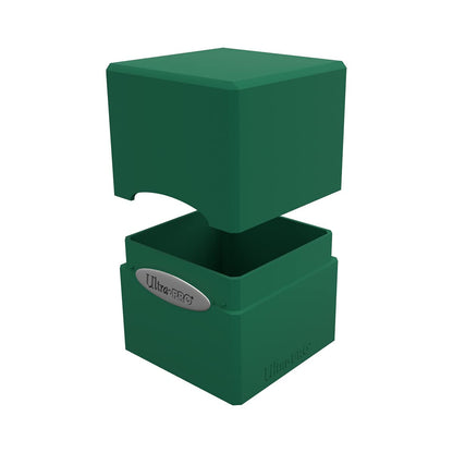 Green Satin Cube Deck Box