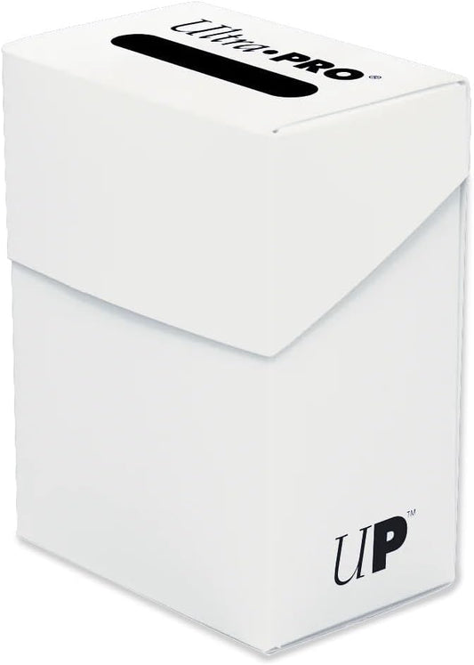 Ultra Pro - PRO 80+ Card Deck Box (White) - Protect Valuable Sports cards, Gaming Cards and Collectible Cards In a Compact Deck Box, Perfect For Traveling and Storage