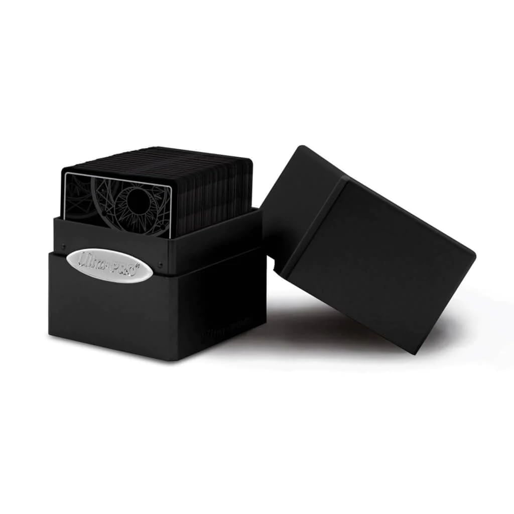 Black Satin Cube Deck Box
