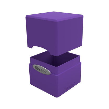 Purple Satin Cube Deck Box