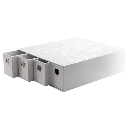 White 4-Drawer Card Storage Box