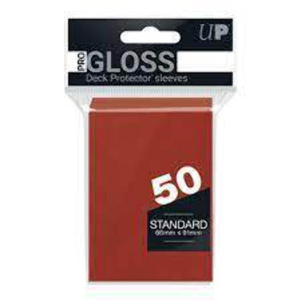 Glossy Red Deck Protector Sleeves (50-Count)