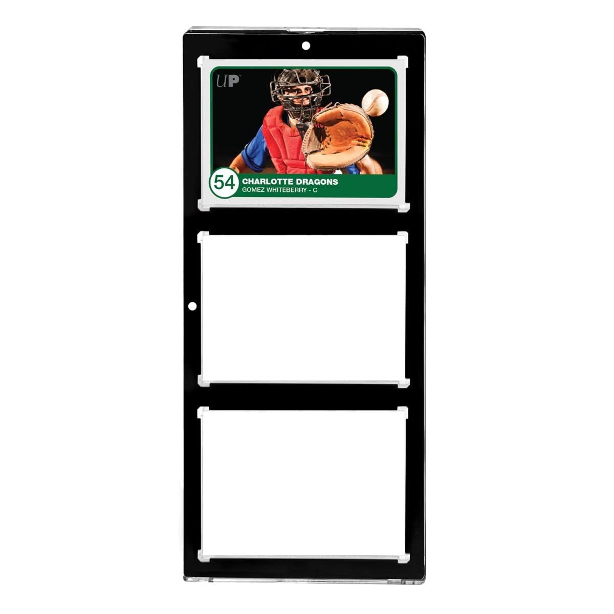 Black Border Magnetic Card Holder 35 Pt (3-Card)