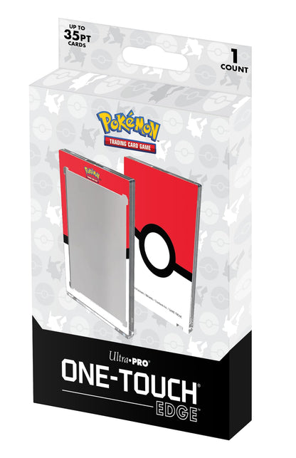 Ultra Pro - Single 35 Pt ONE-TOUCH Edge - Poké Ball Printed Magnetic Card Holder for Pokémon, Pokémon Card Display Case, Trading Card Display Case, TCG Card Storage, Sports Card Holder