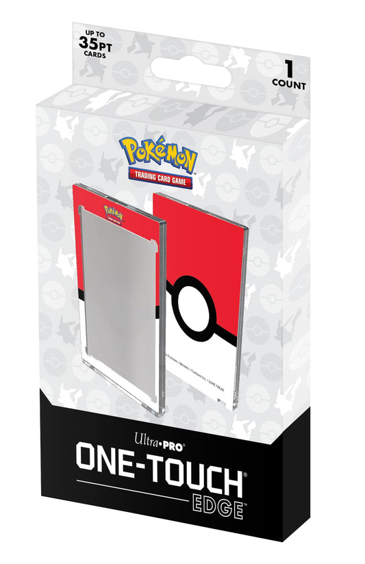 Ultra Pro - Single 35 Pt ONE-TOUCH Edge - Poké Ball Printed Magnetic Card Holder for Pokémon, Pokémon Card Display Case, Trading Card Display Case, TCG Card Storage, Sports Card Holder