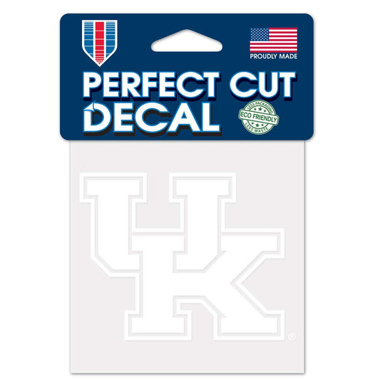 Wincraft NCAA Kentucky Wildcats 4x4 Perfect Cut White Decal, One Size, Team Color