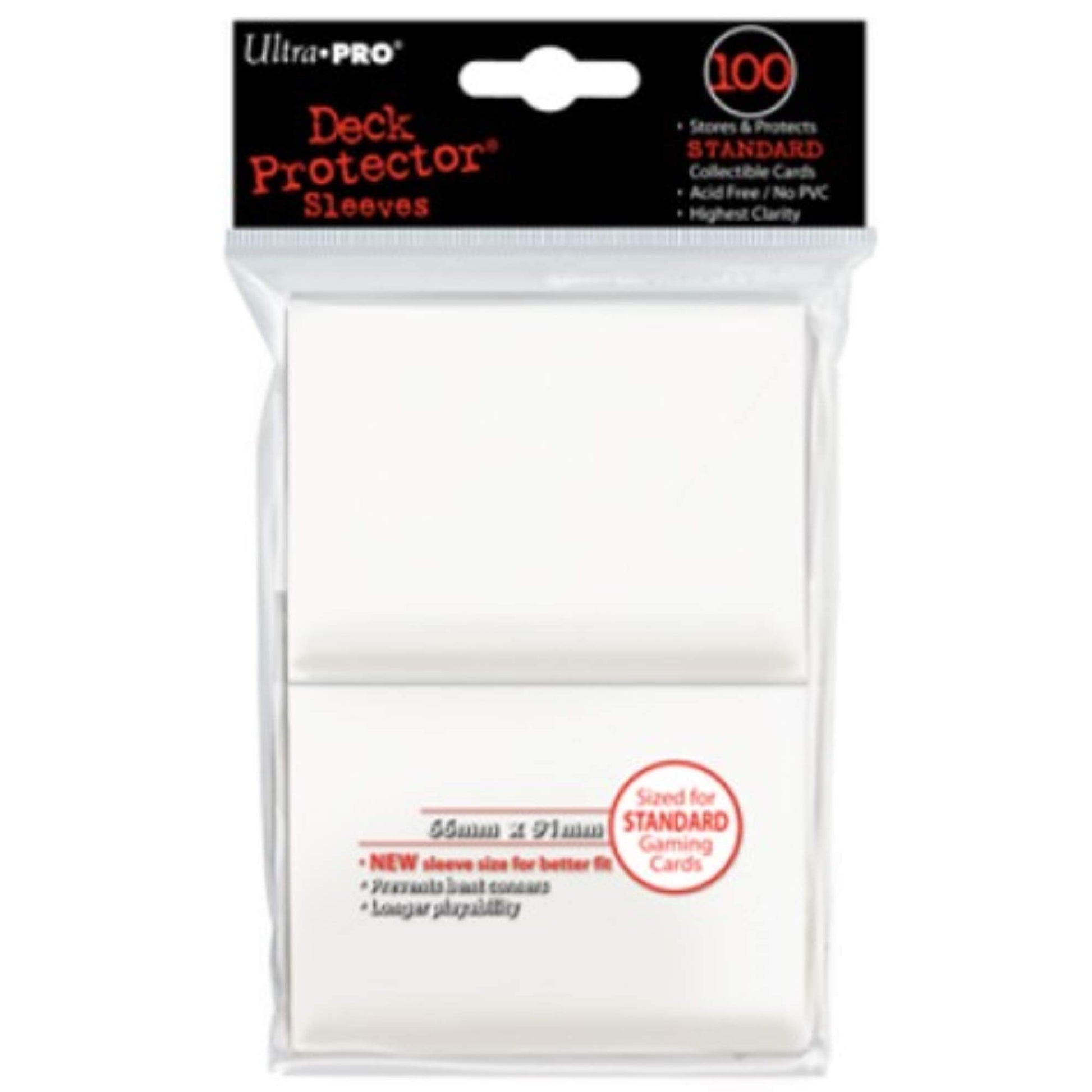 White Deck Protector Sleeves