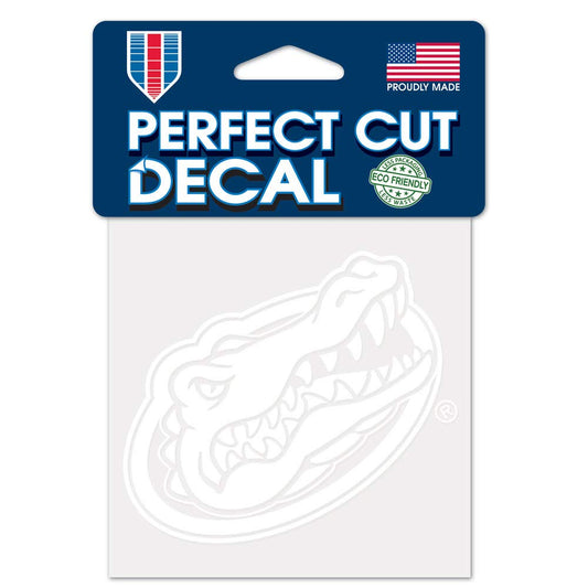 Wincraft NCAA Florida Gators 4x4 Perfect Cut White Decal, One Size, Team Color