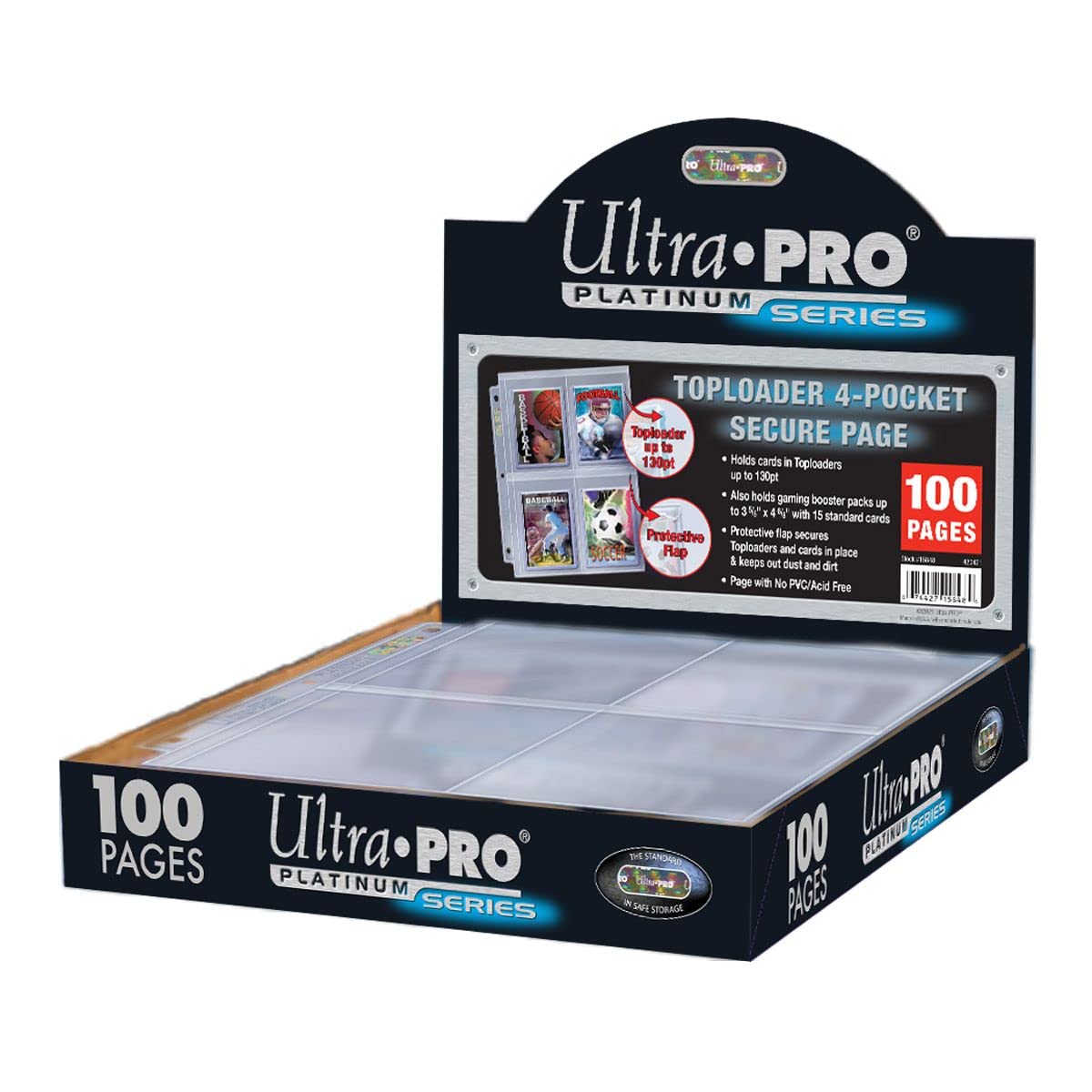 Toploader 4-Pocket Secure Binder Pages (100-Count)