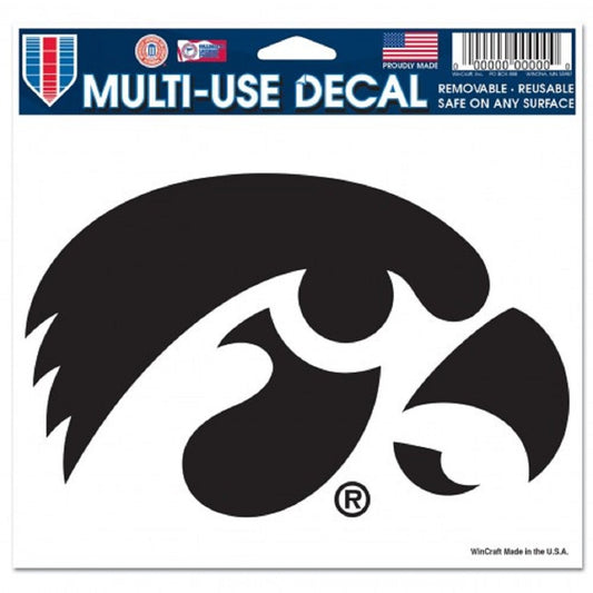 Wincraft NCAA University of Iowa 20232041 Multi-Use Colored Decal, 5" x 6"
