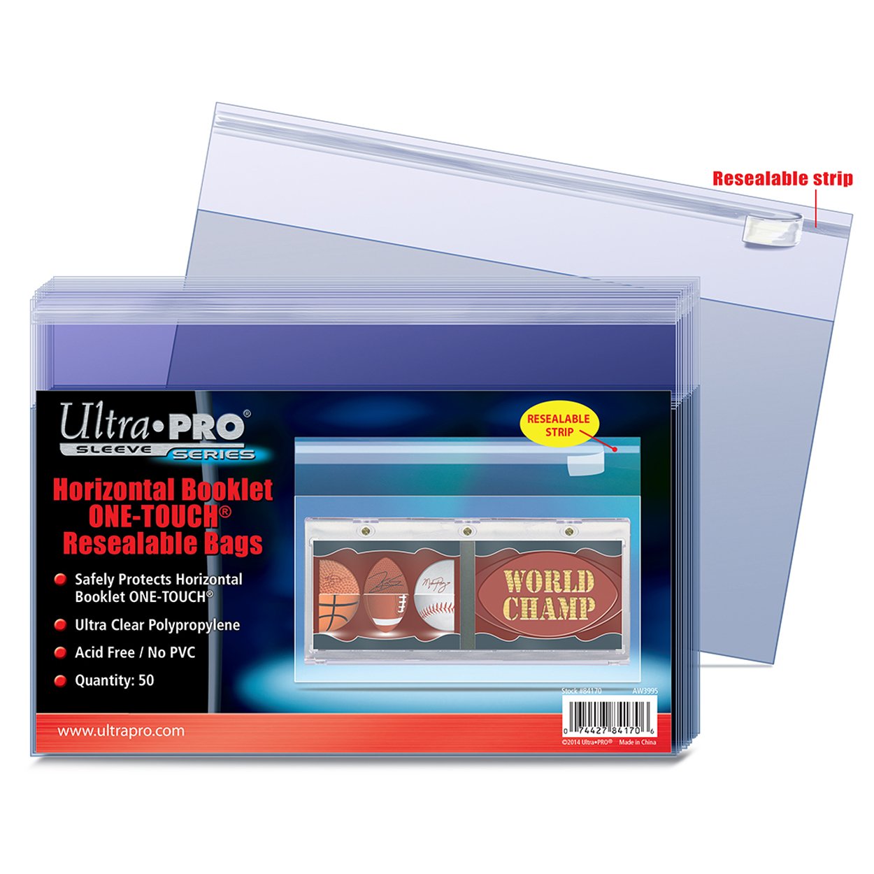 Ultra Pro One-Touch Horizontal Booklet Resealable Bag
