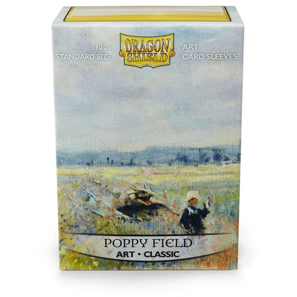 Dragon Shield | Classic Art Sleeves | Standard Size Card 100 CT - Smooth & Tough Premium TCG Sleeves - Compatible with Pokemon, Flesh & Blood, One Piece & Magic The Gathering | Poppy Field