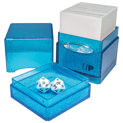 Blue Glitter Cube Deck Box