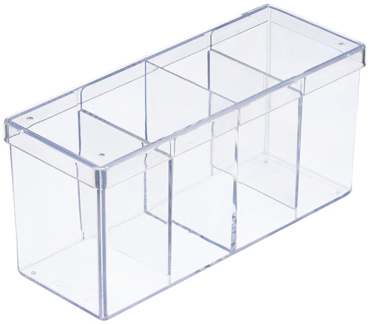 Ultra PRO All Team 2-Piece Storage Box, 4 Compartment, Clear