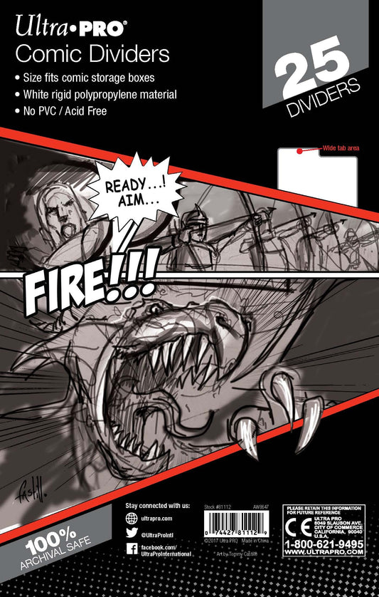 Comic White Card Divider