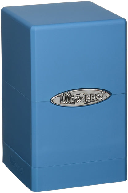 Blue Satin Tower Deck Box